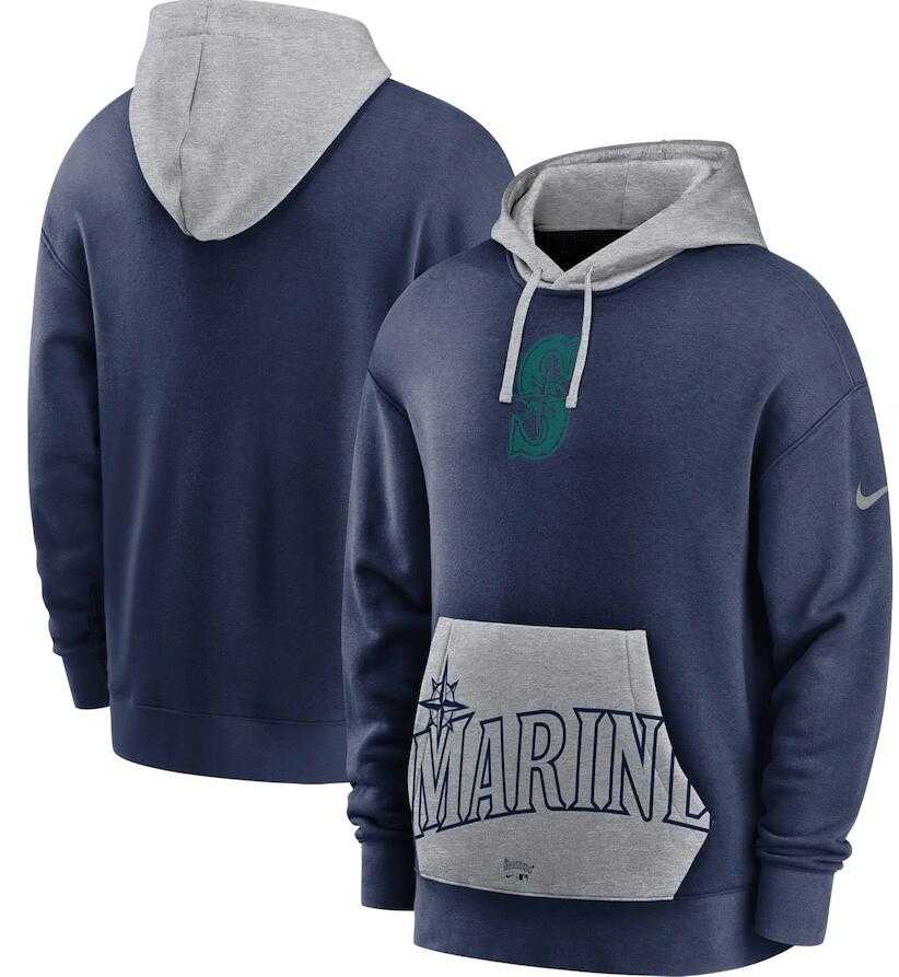 Men's Seattle Mariners Nike Navy Gray Heritage Tri Blend Pullover Hoodie,We sell and wholesale Men's Seattle Mariners Nike Navy Gray Heritage Tri Blend Pullover Hoodie on line form chian!